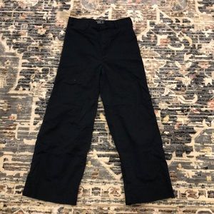 Abercrombie wide leg cotton pant in black